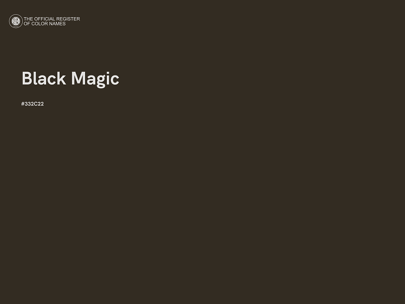 #332C22 - Black Magic color image