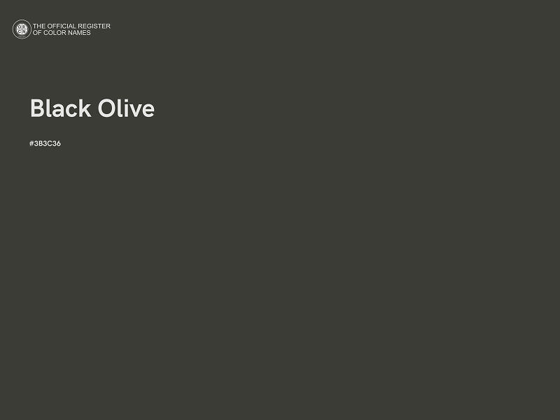 #3B3C36 - Black Olive color image