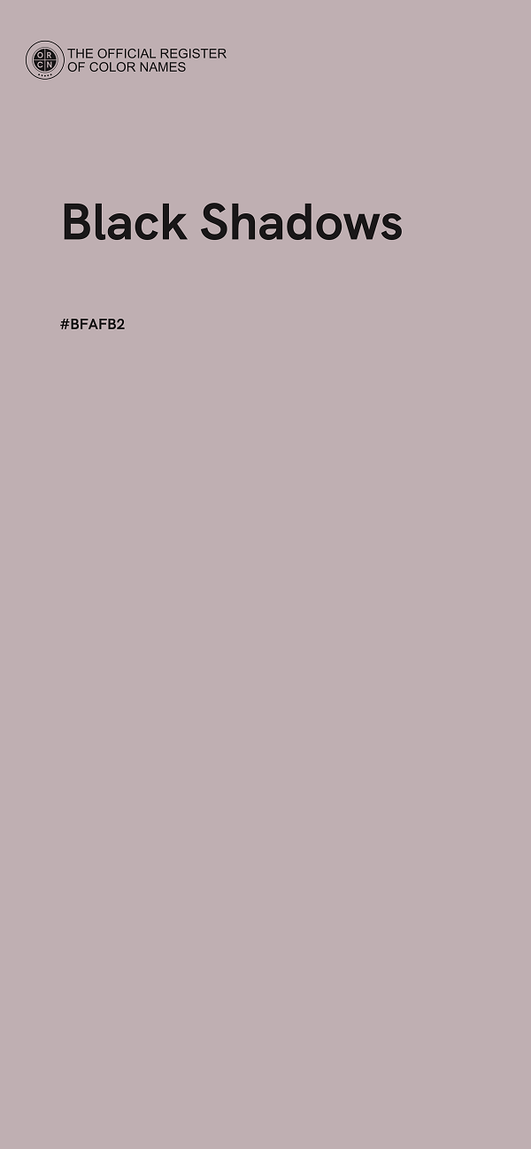 #BFAFB2 - Black Shadows color image