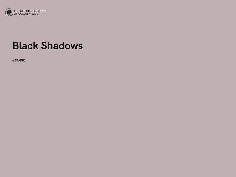 #BFAFB2 - Black Shadows color image
