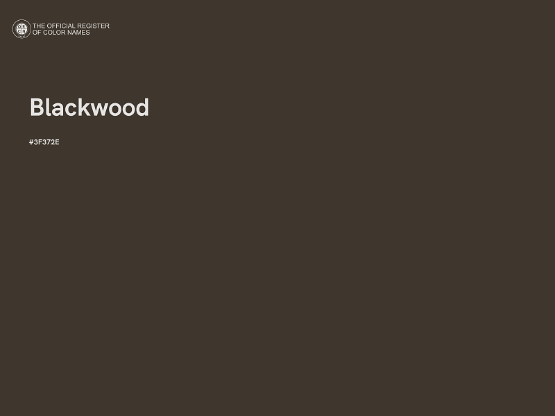 #3F372E - Blackwood color image
