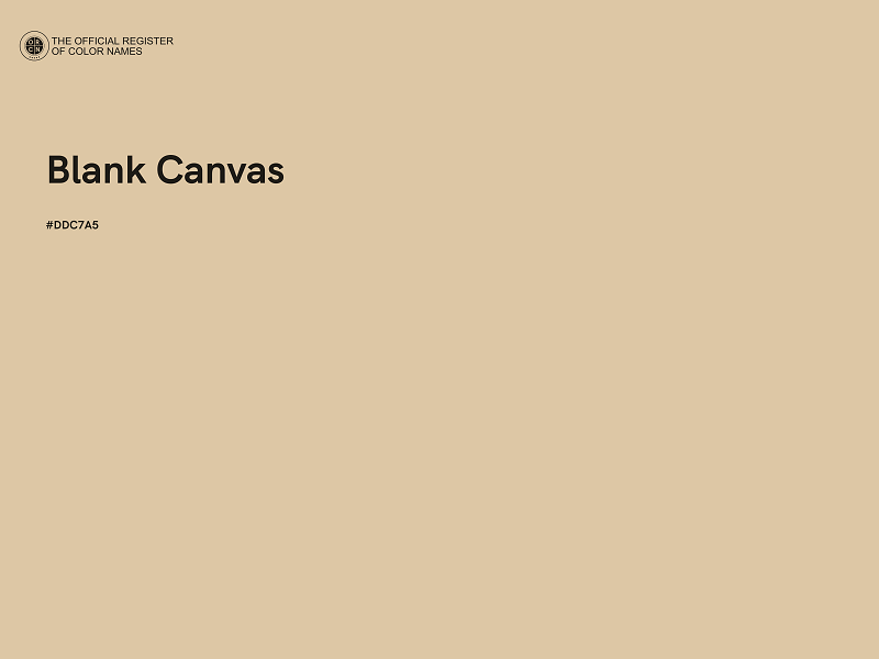 #DDC7A5 - Blank Canvas color image