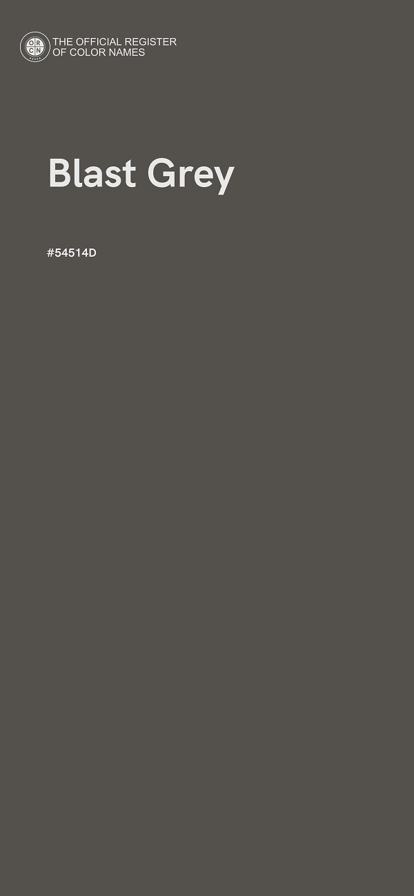 #54514D - Blast Grey color image