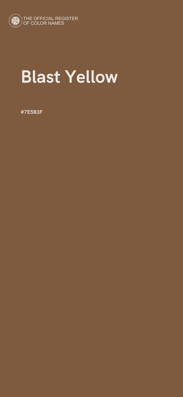 #7E5B3F - Blast Yellow color image