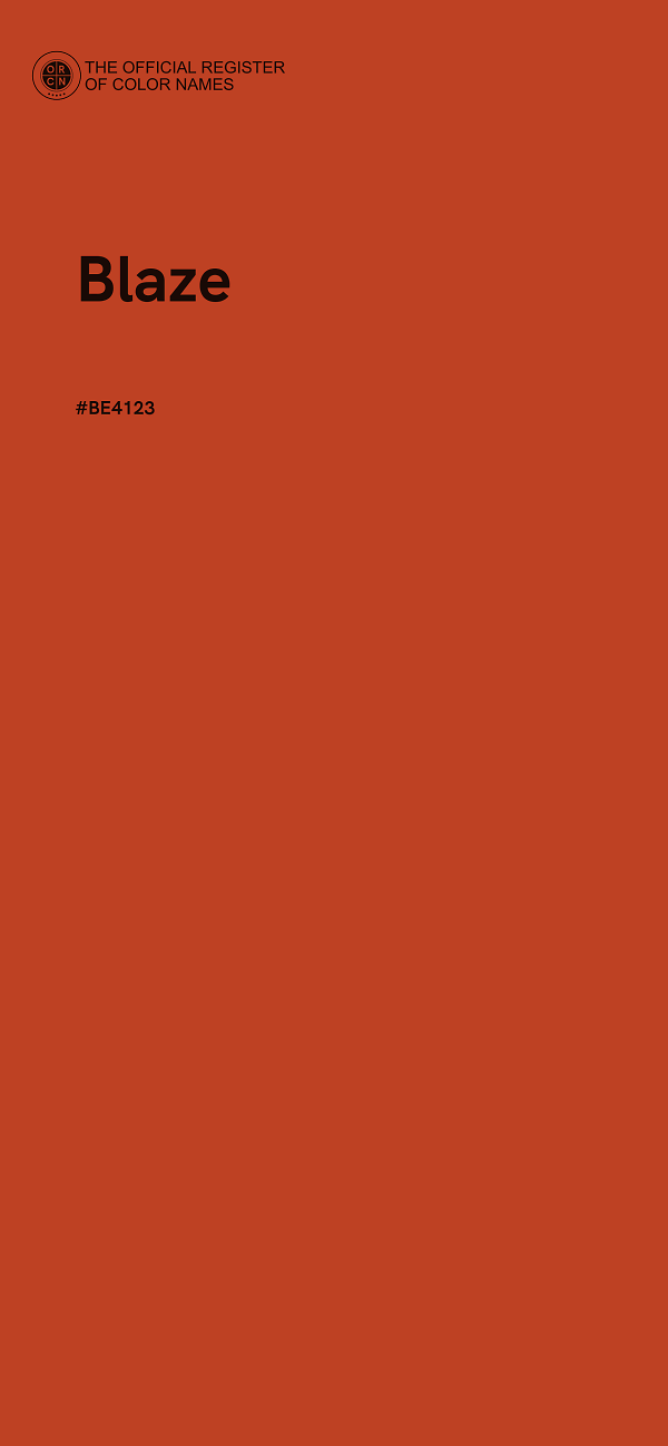 #BE4123 - Blaze color image