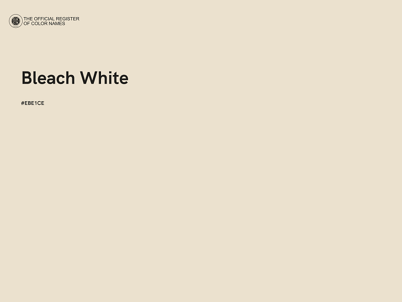 #EBE1CE - Bleach White color image