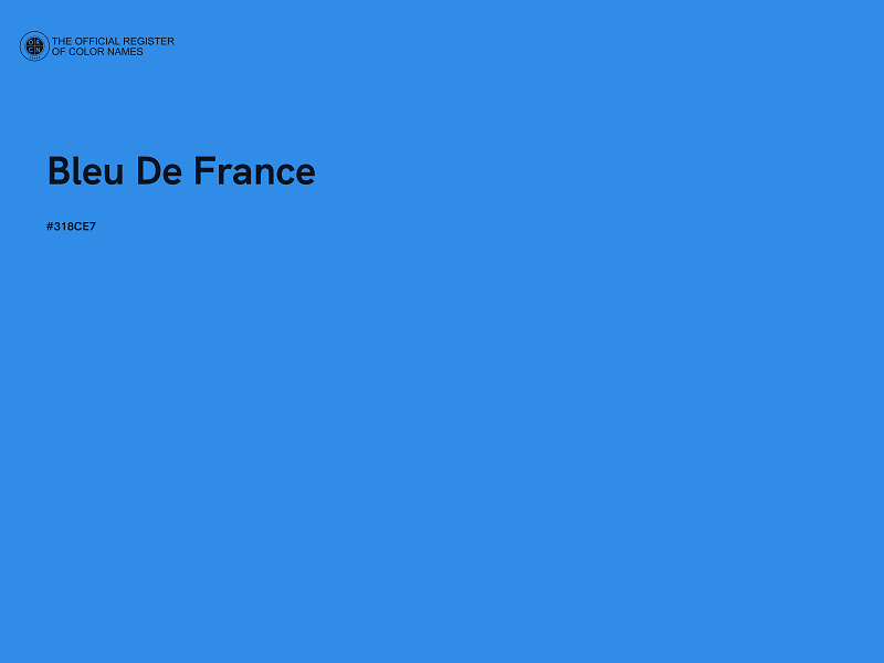 #318CE7 - Bleu De France color image