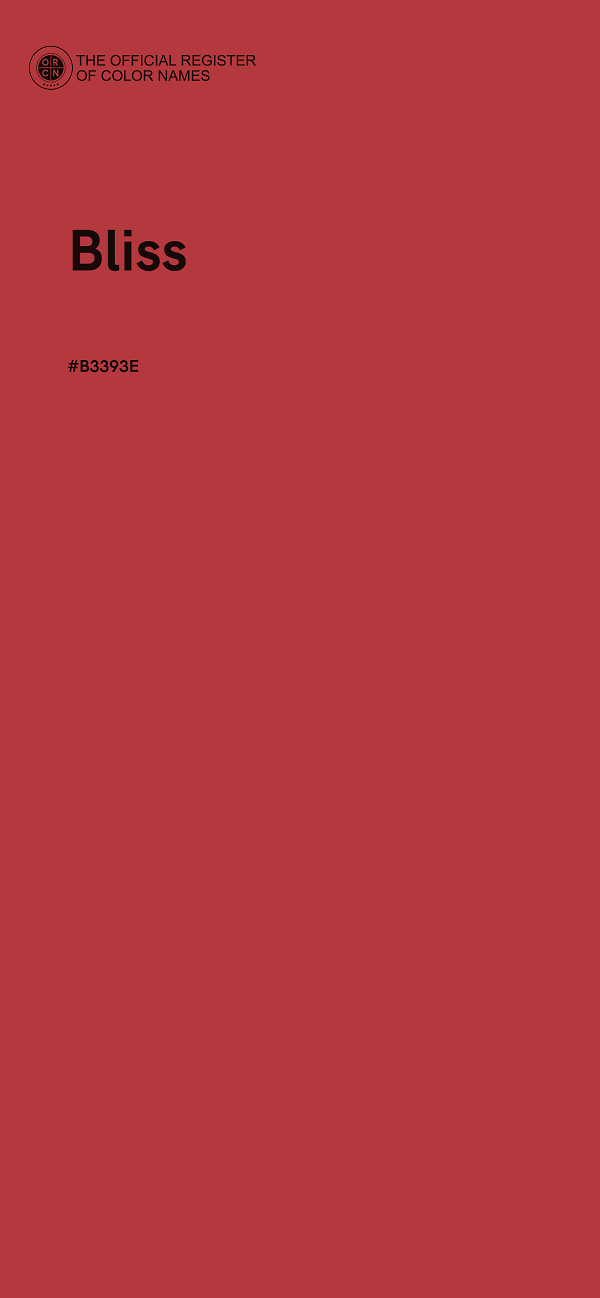 #B3393E - Bliss color image