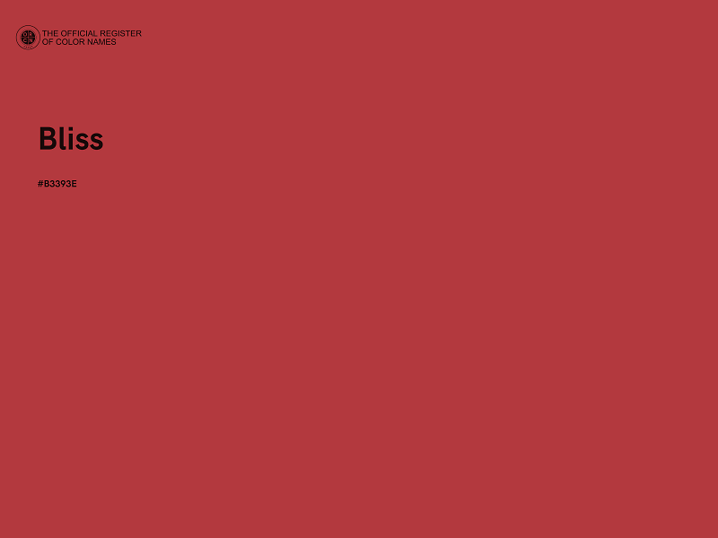 #B3393E - Bliss color image