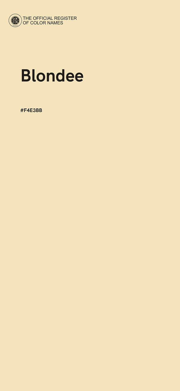#F4E3BB - Blondee color image