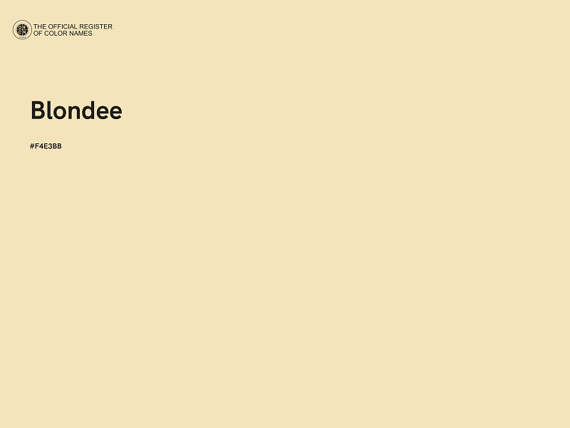 #F4E3BB - Blondee color image