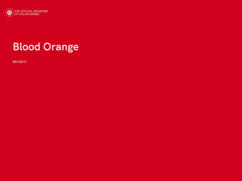 #D1001C - Blood Orange color image