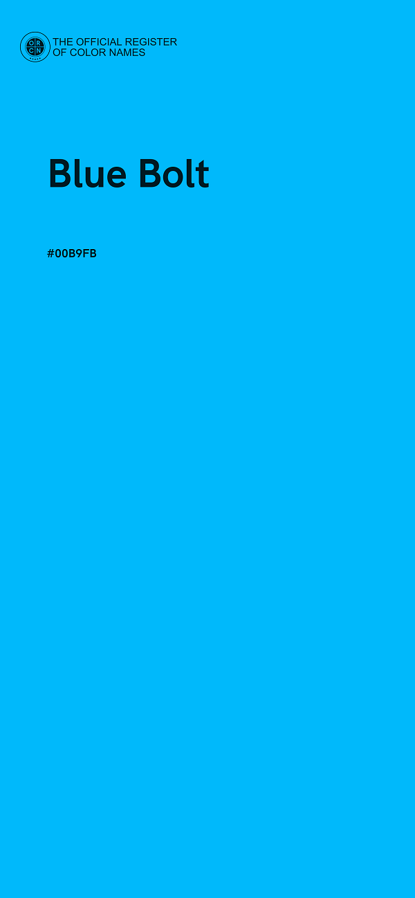 #00B9FB - Blue Bolt color image