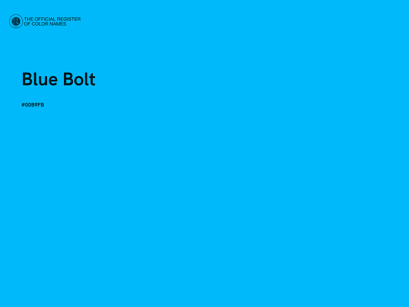#00B9FB - Blue Bolt color image