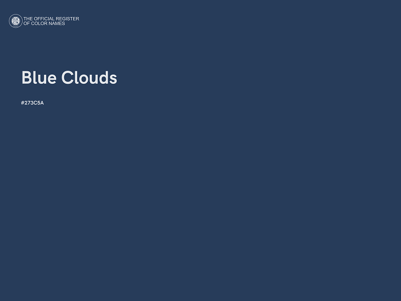 #273C5A - Blue Clouds color image