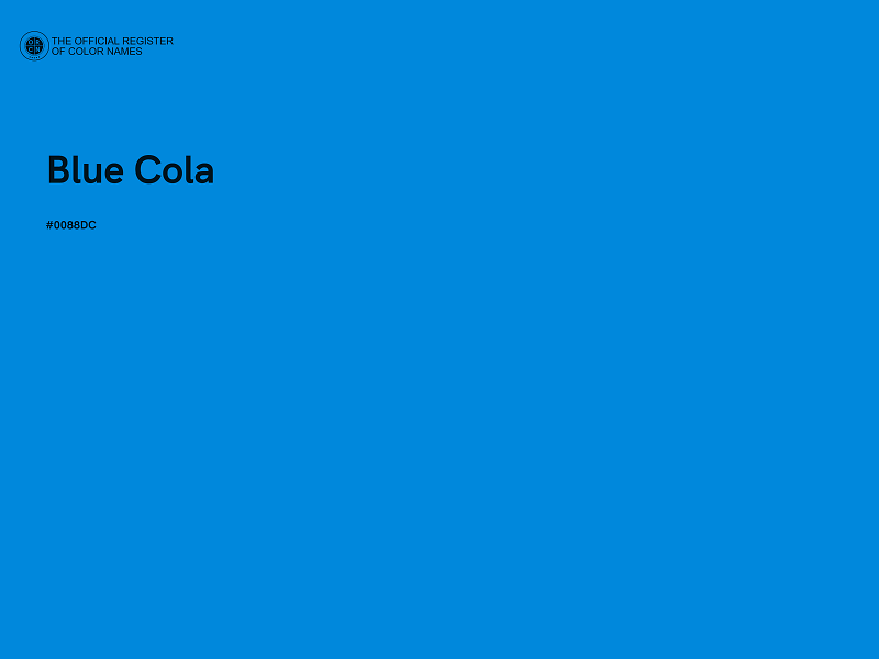 #0088DC - Blue Cola color image