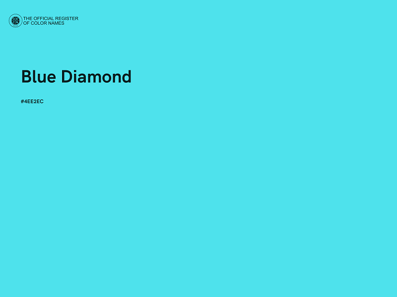 #4EE2EC - Blue Diamond color image