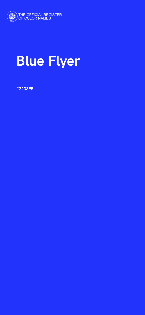 #2233FB - Blue Flyer color image