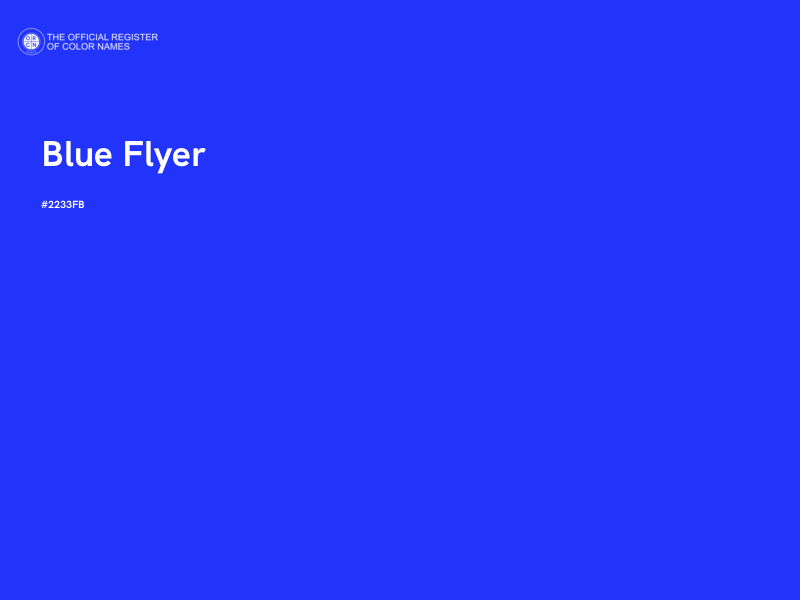 #2233FB - Blue Flyer color image