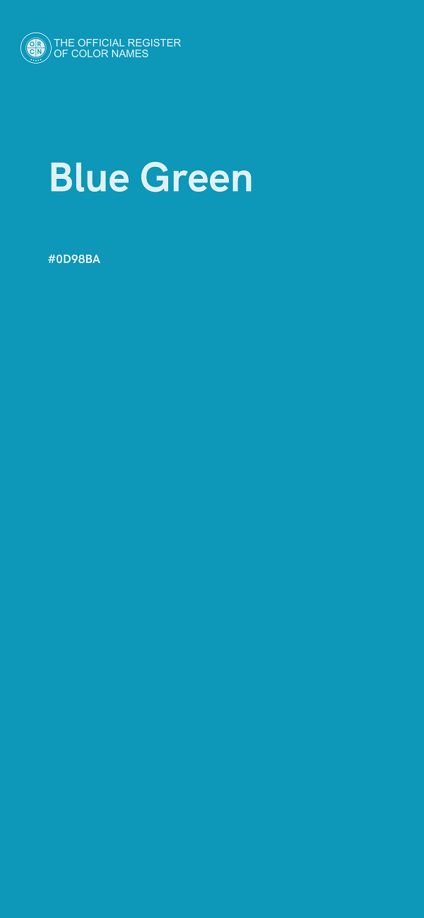 #0D98BA - Blue Green color image