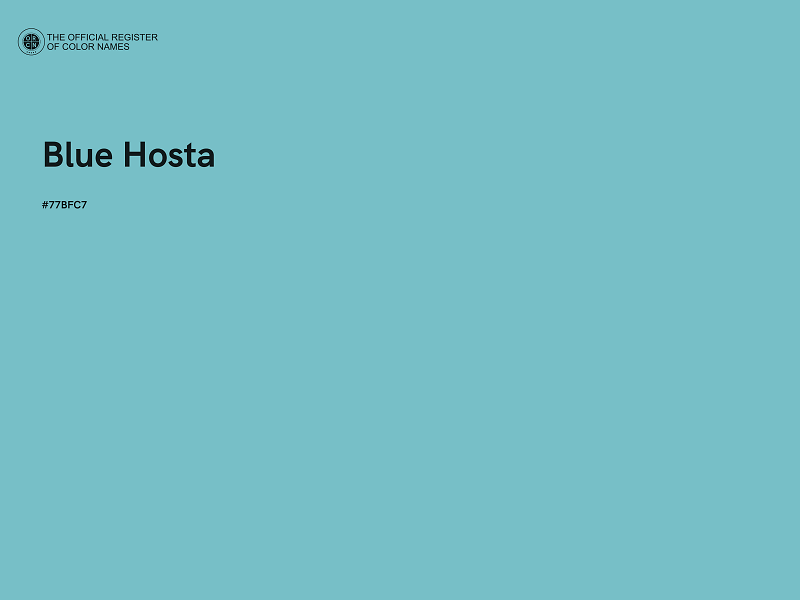#77BFC7 - Blue Hosta color image