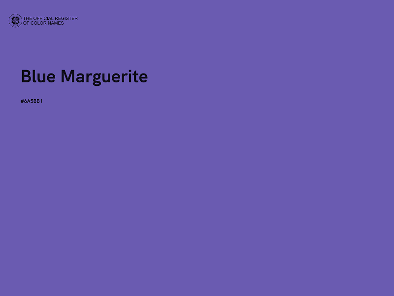 #6A5BB1 - Blue Marguerite color image