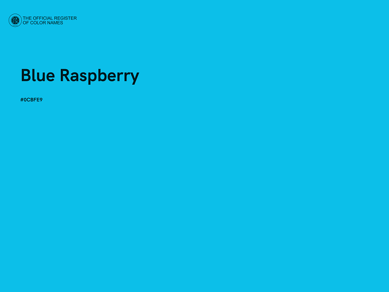 #0CBFE9 - Blue Raspberry color image