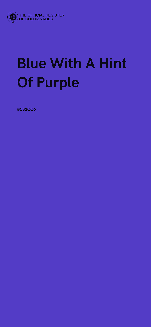 #533CC6 - Blue With A Hint Of Purple color image
