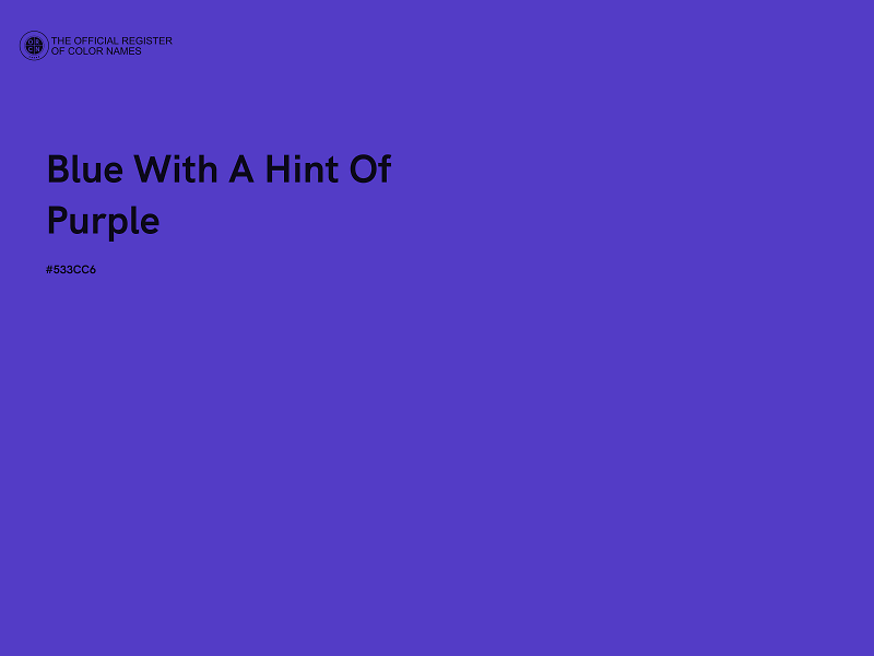 #533CC6 - Blue With A Hint Of Purple color image