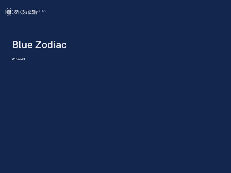 #13264D - Blue Zodiac color image