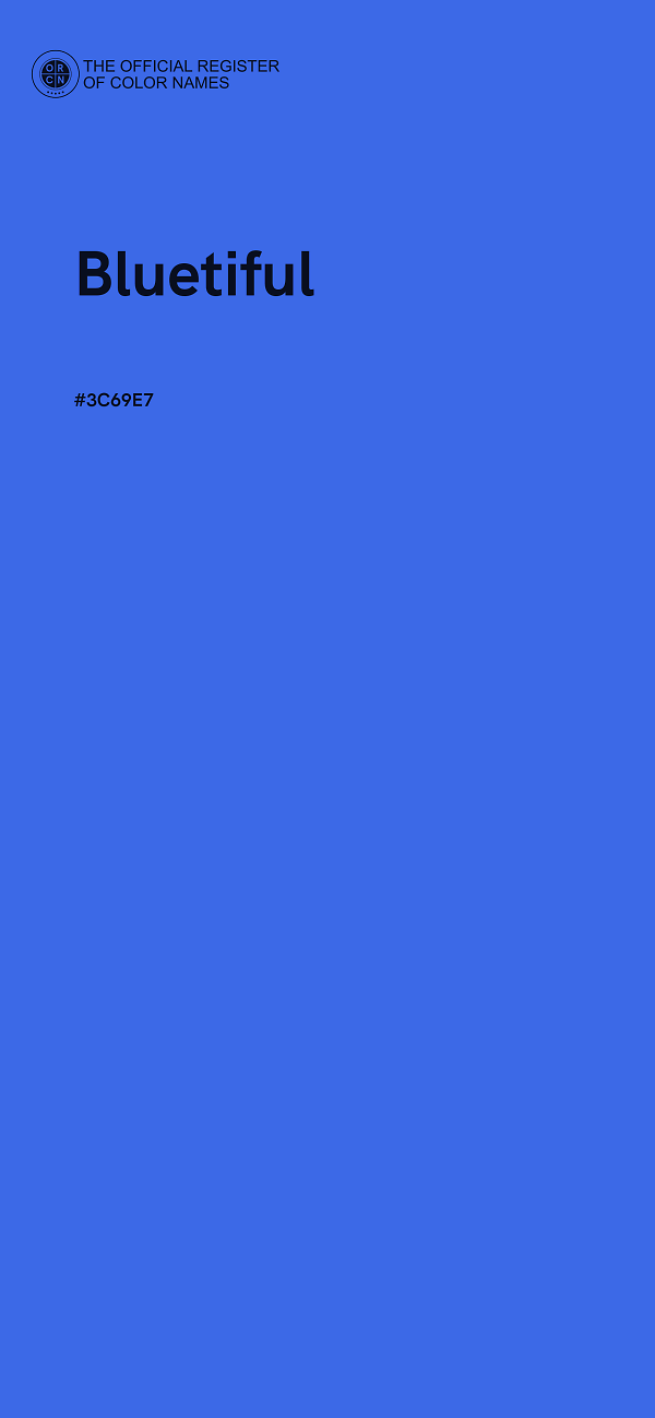 #3C69E7 - Bluetiful color image