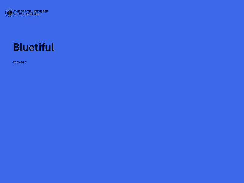 #3C69E7 - Bluetiful color image