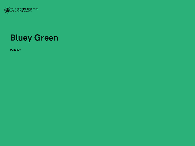 #2BB179 - Bluey Green color image