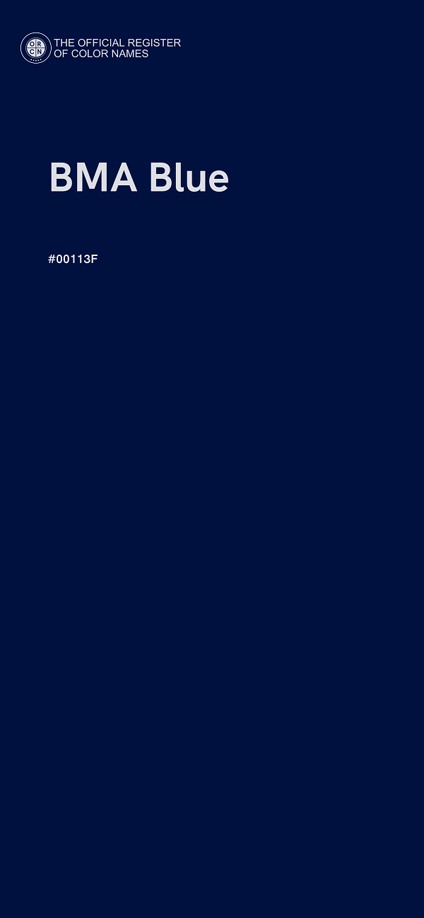 #00113F - BMA Blue color image