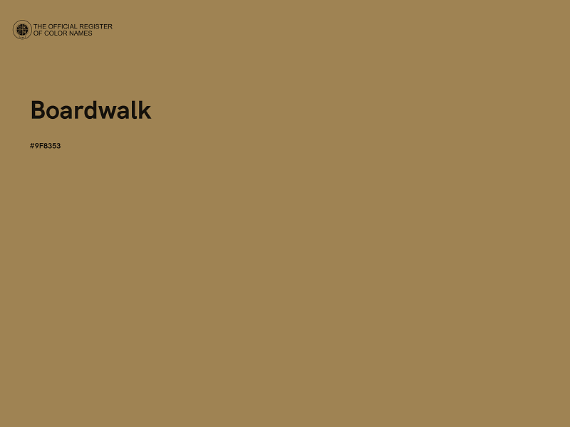 #9F8353 - Boardwalk color image