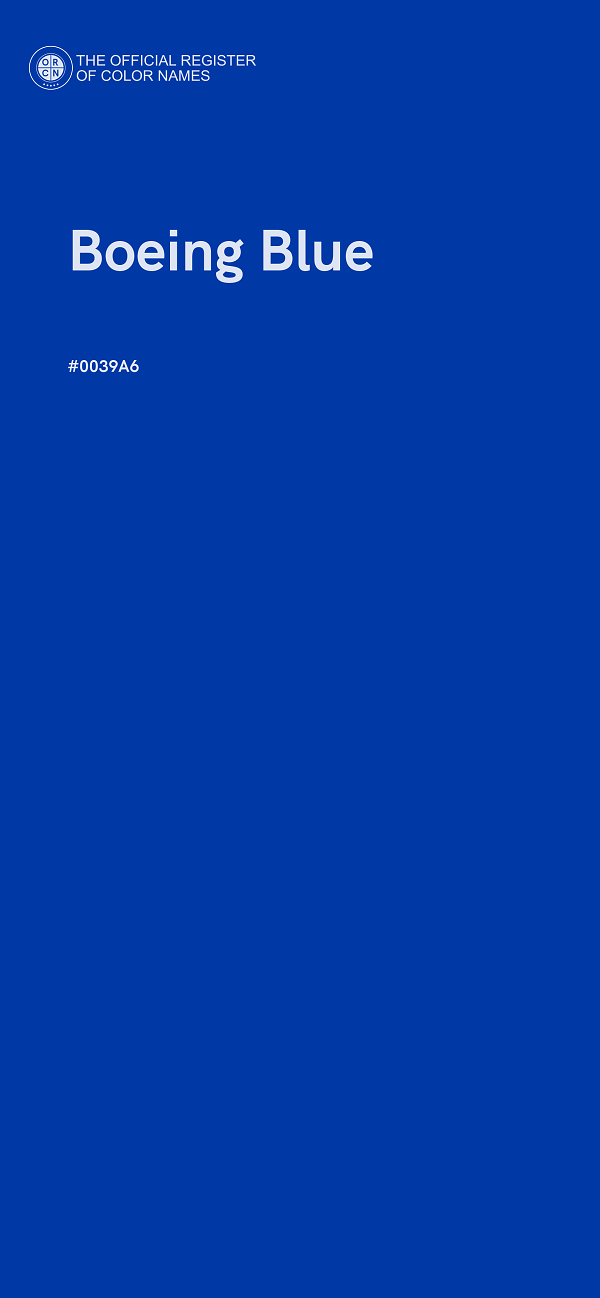#0039A6 - Boeing Blue color image