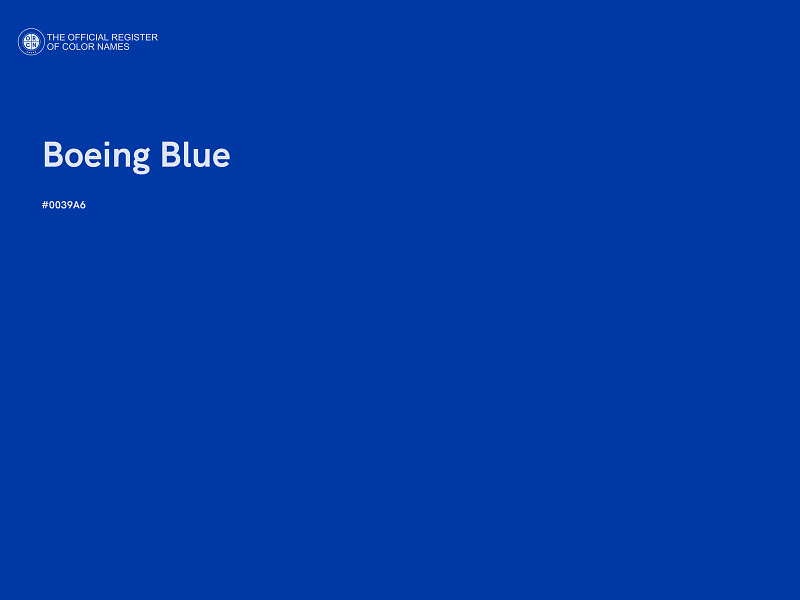 #0039A6 - Boeing Blue color image