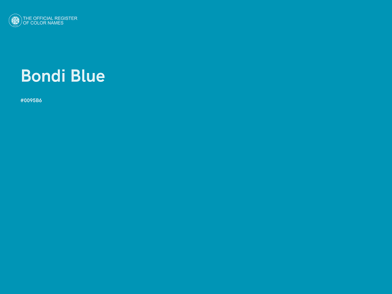 #0095B6 - Bondi Blue color image
