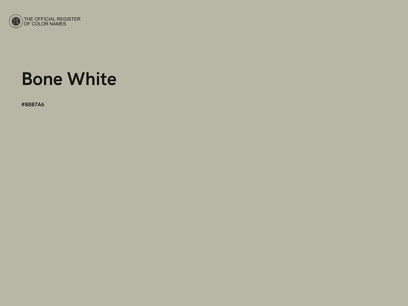 #B8B7A6 - Bone White color image