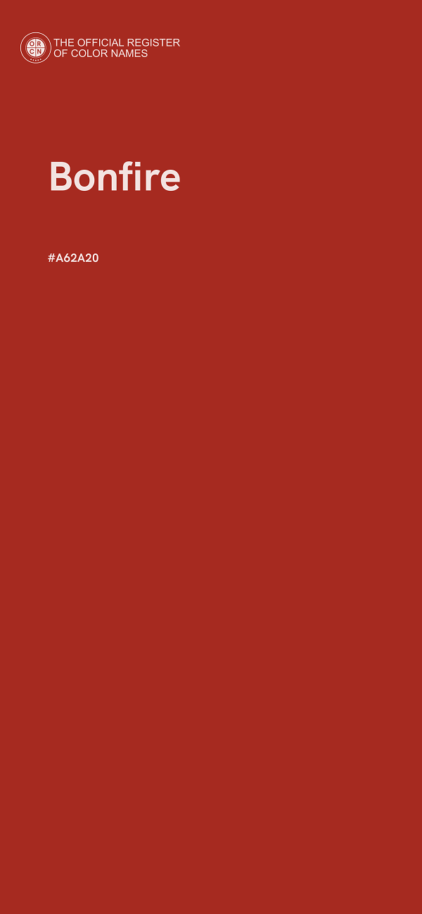 #A62A20 - Bonfire color image