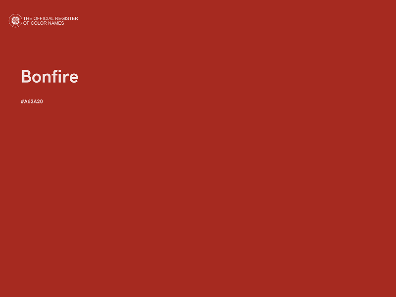 #A62A20 - Bonfire color image