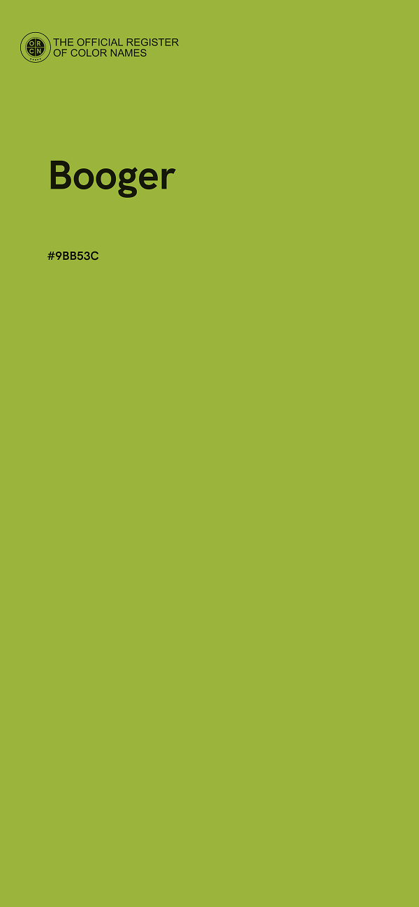 #9BB53C - Booger color image