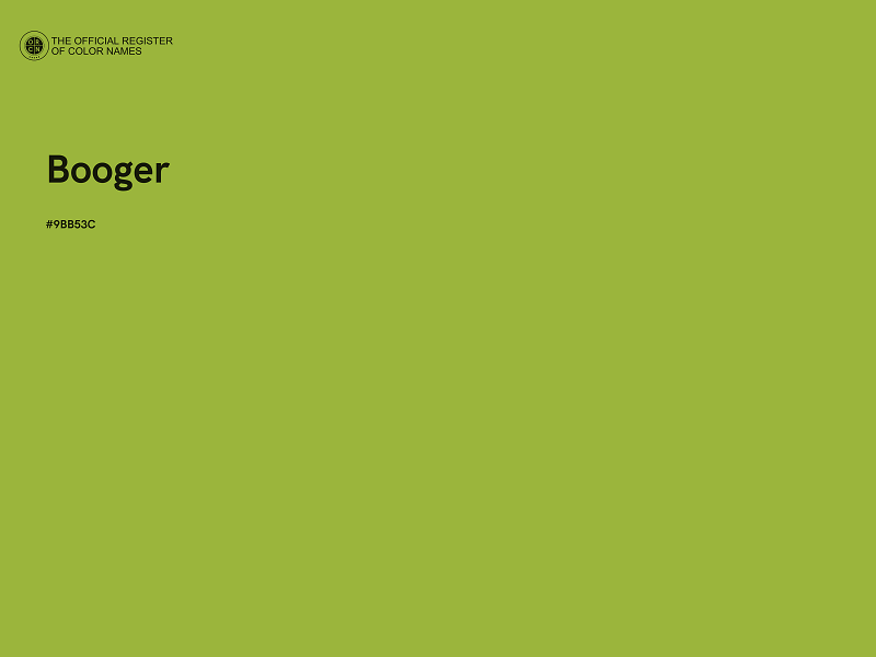 #9BB53C - Booger color image