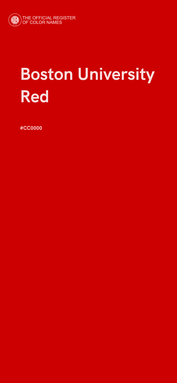 #CC0000 - Boston University Red color image