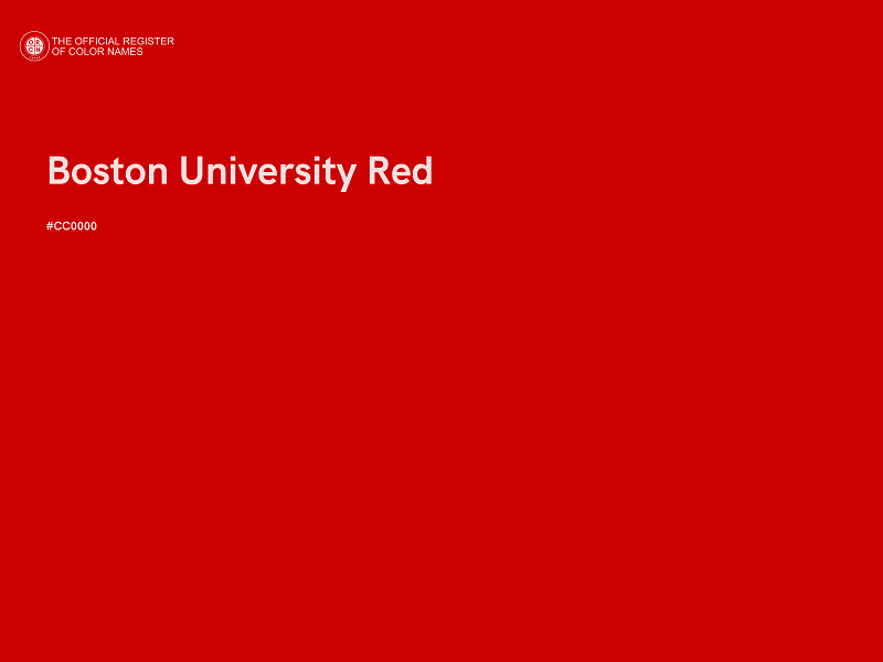 #CC0000 - Boston University Red color image