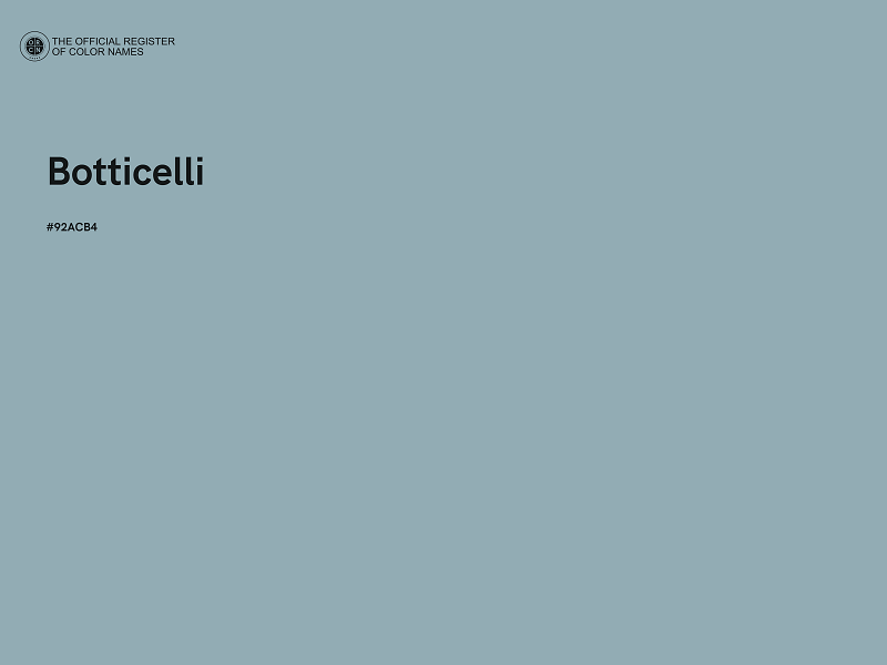#92ACB4 - Botticelli color image