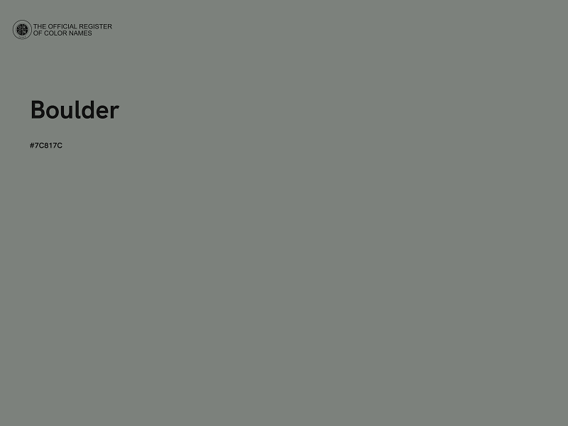 #7C817C - Boulder color image