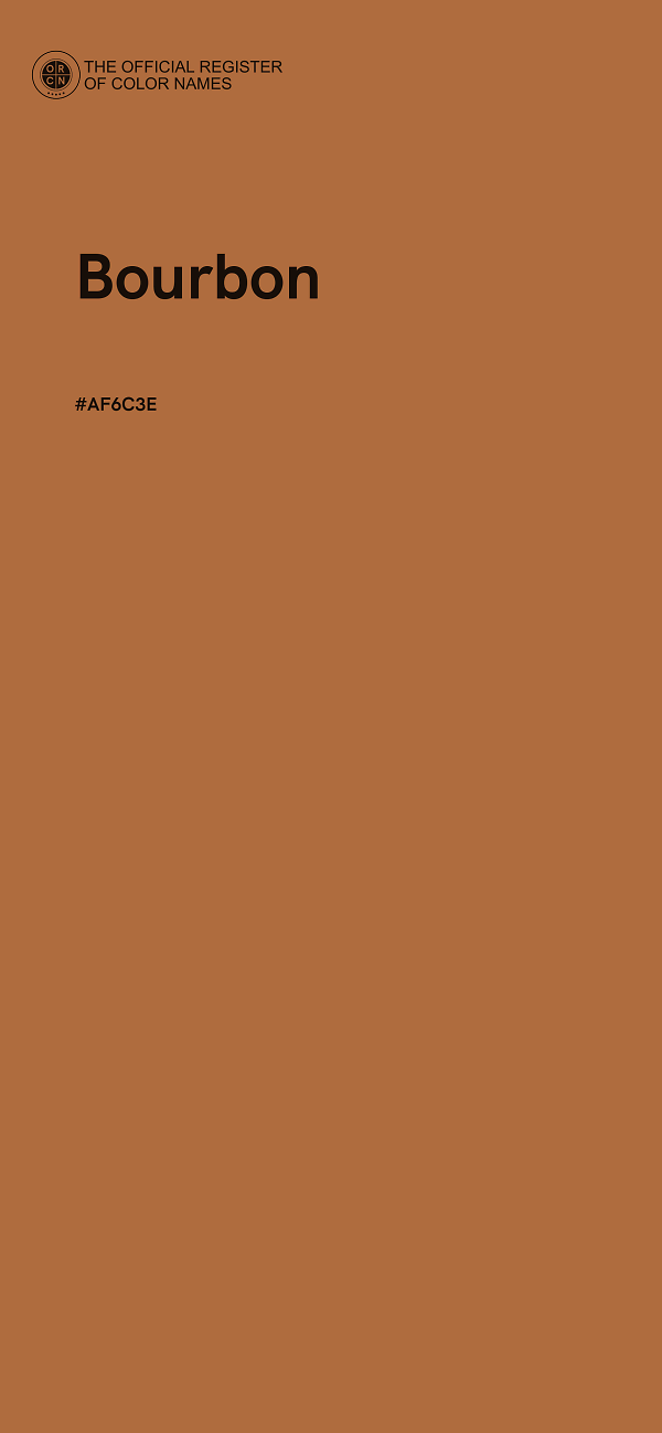 #AF6C3E - Bourbon color image