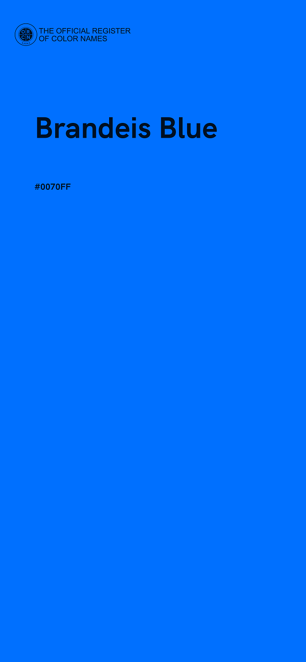 #0070FF - Brandeis Blue color image