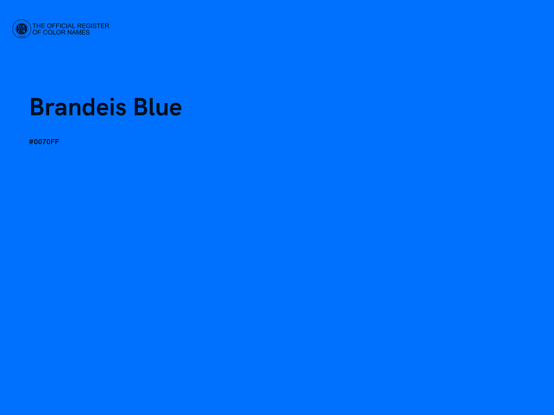 #0070FF - Brandeis Blue color image